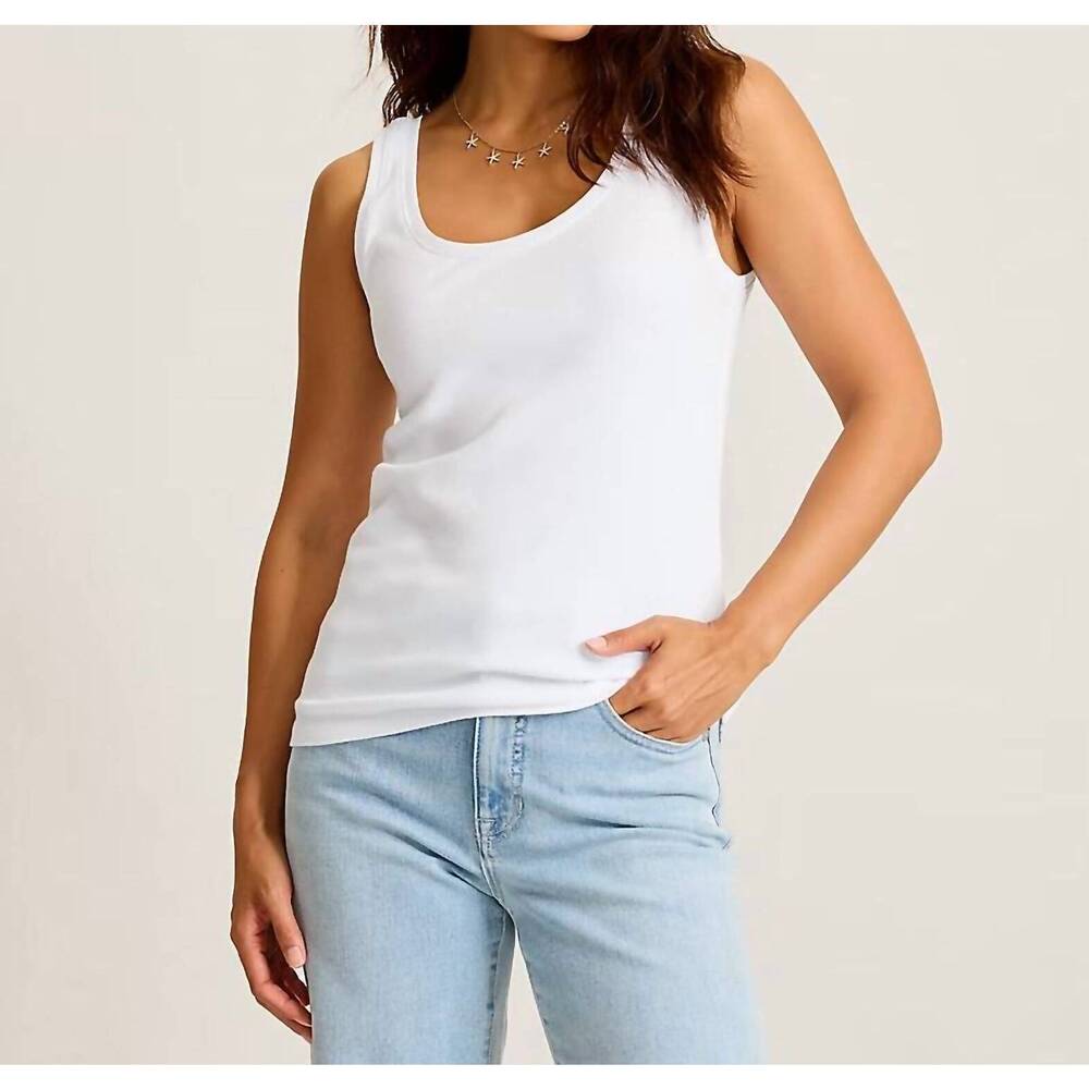 NEW TOMMY BAHAMA sunset bay ribbed tank top in white